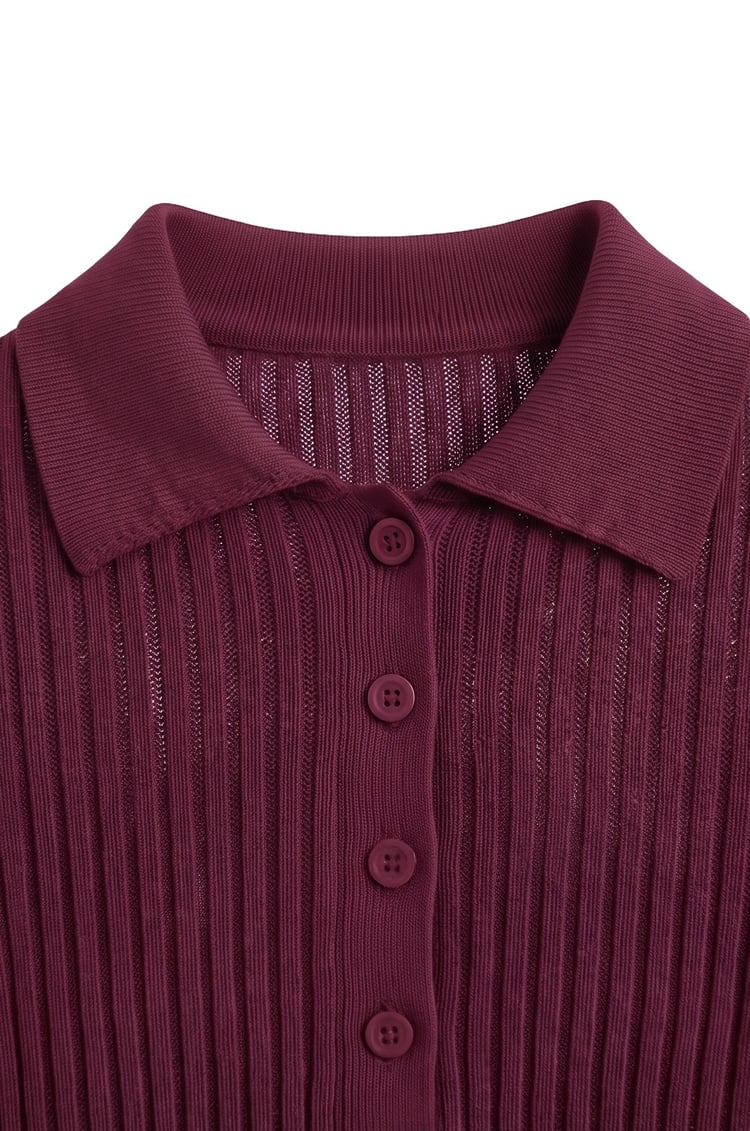 Bordo Polo Transparan Bluz