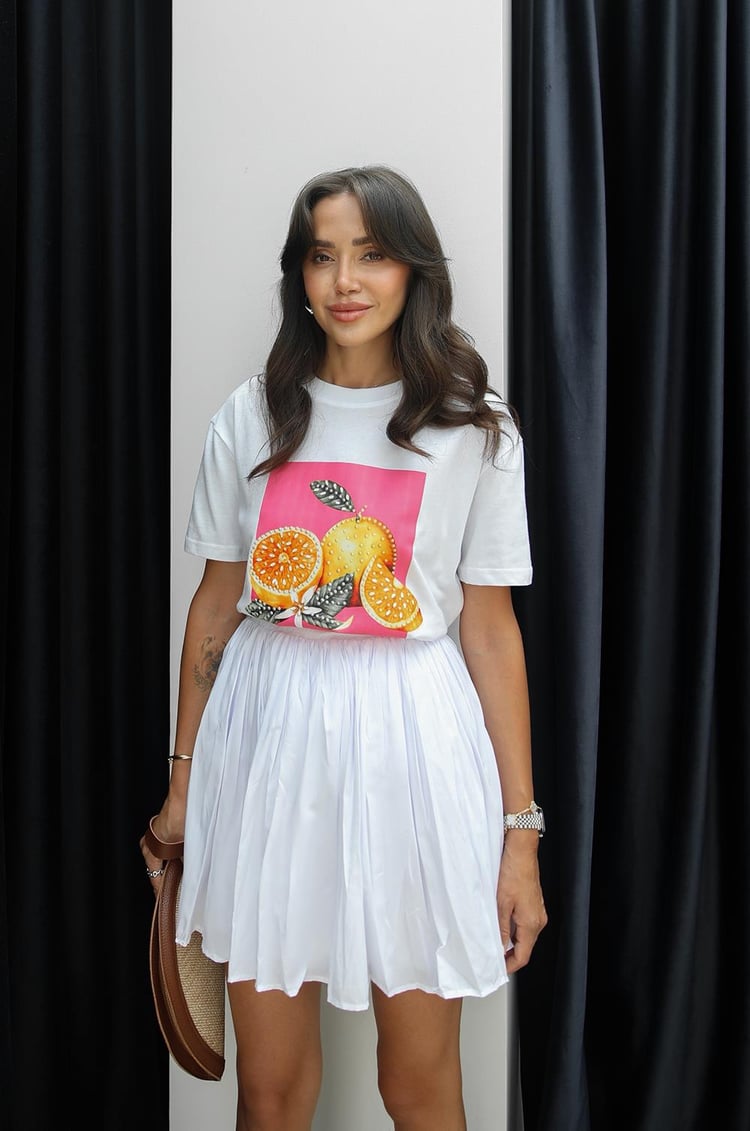 California Orange Baskılı Tişört