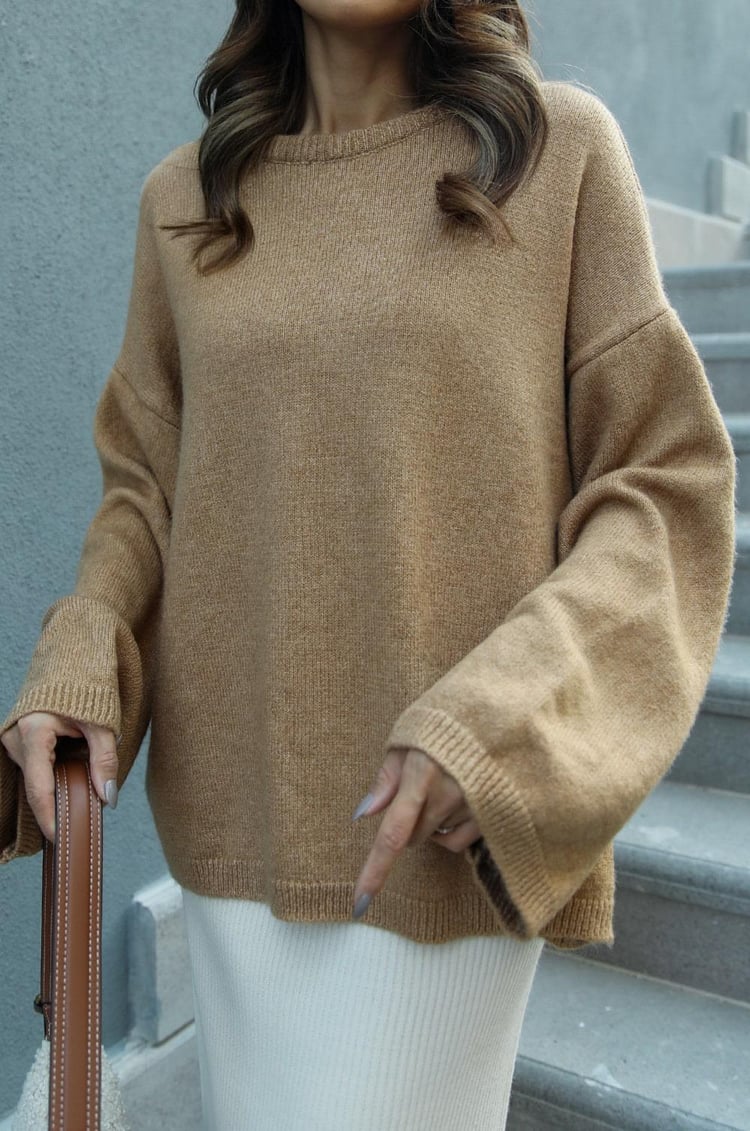 Camel Geniş Kol Basic Kazak