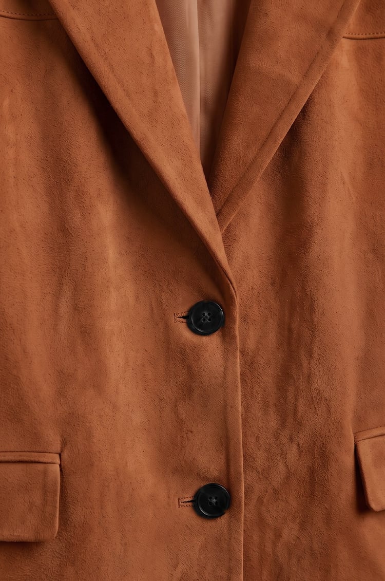 Camel Sienna Süet Blazer Ceket