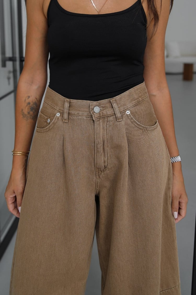 Camel Street Yüksek Bel Balon Jean 