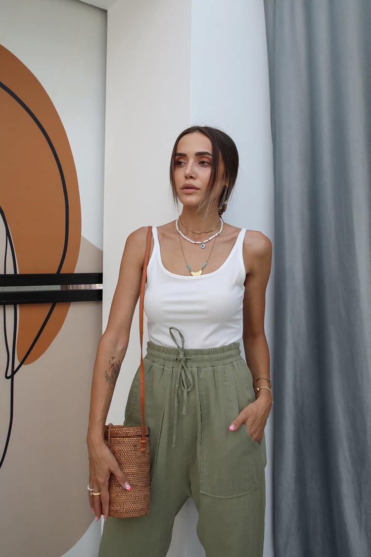 Ekru Askılı Atlet