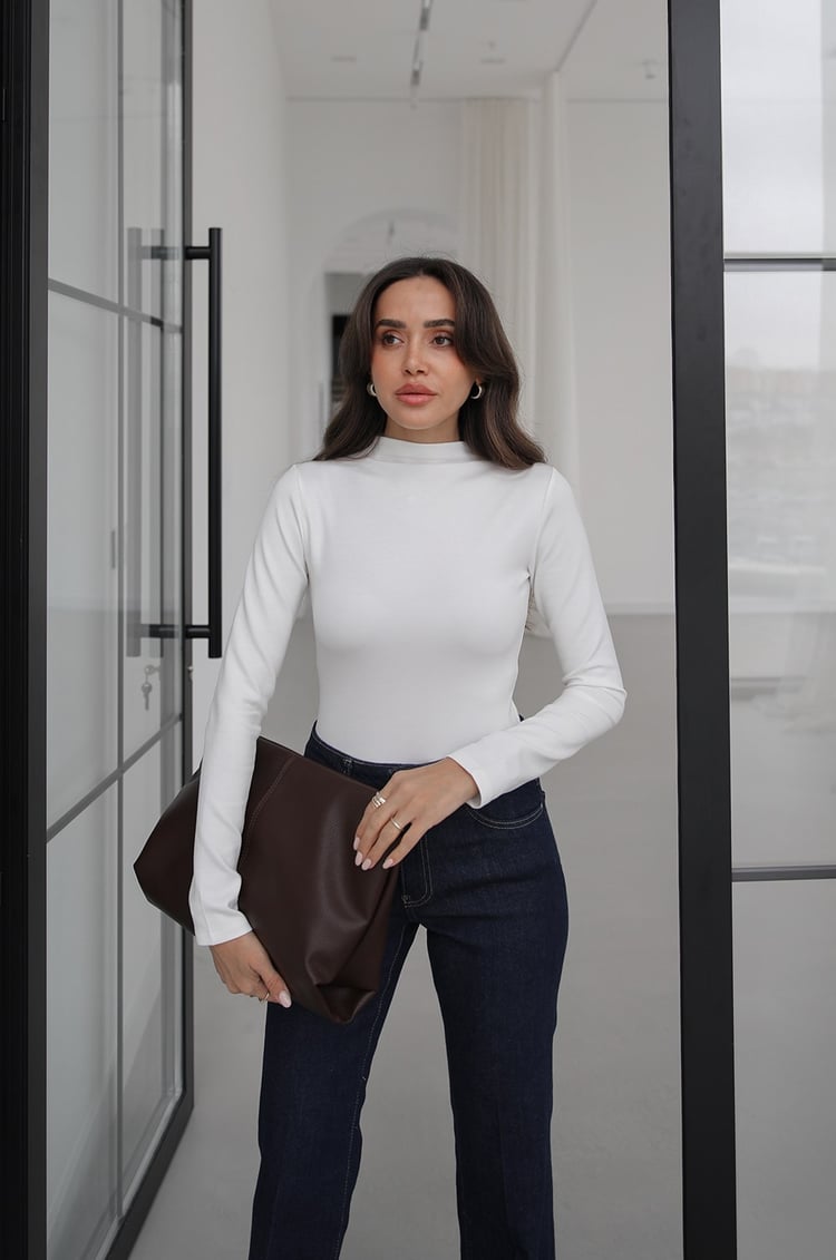 Ekru Balıkçı Yaka Basic Bluz