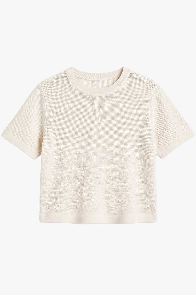 Ekru Casual Triko Tişört