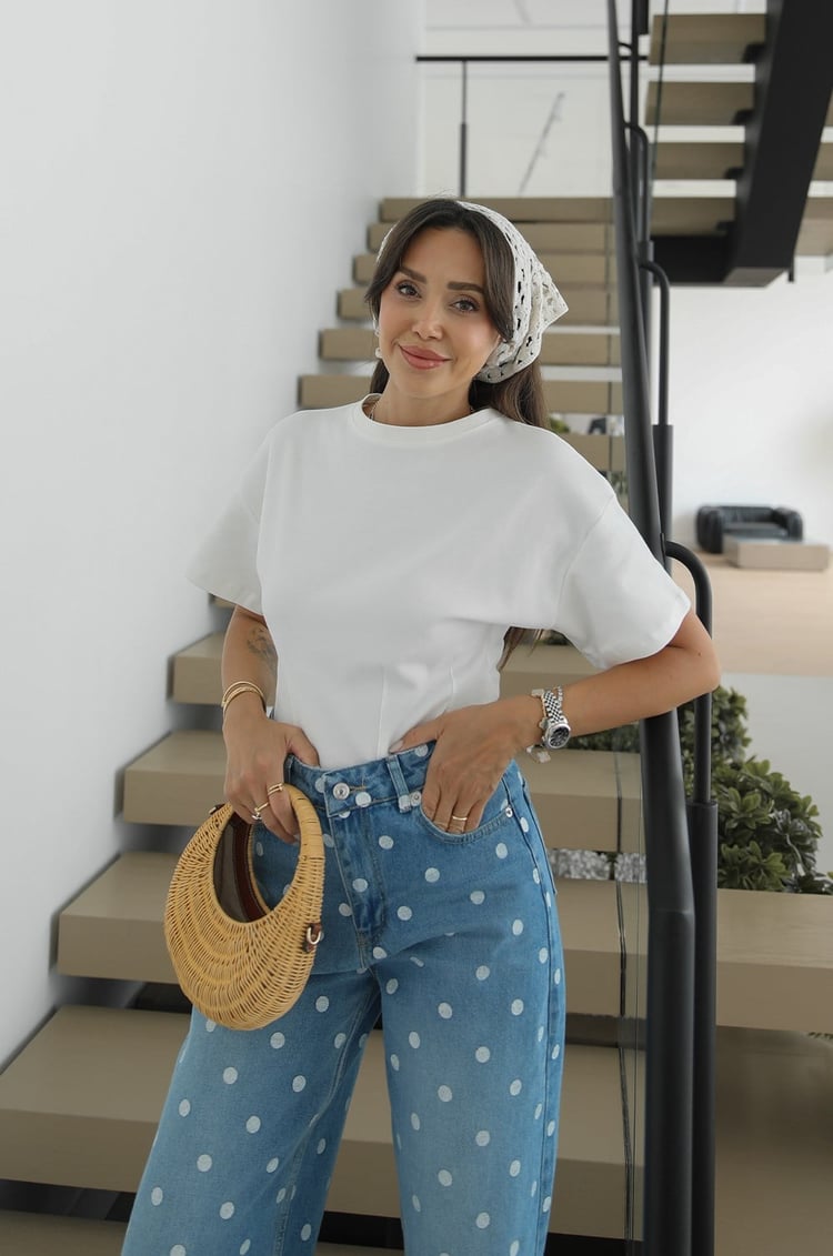 Ekru Crochet Çok Amaçlı Bandana