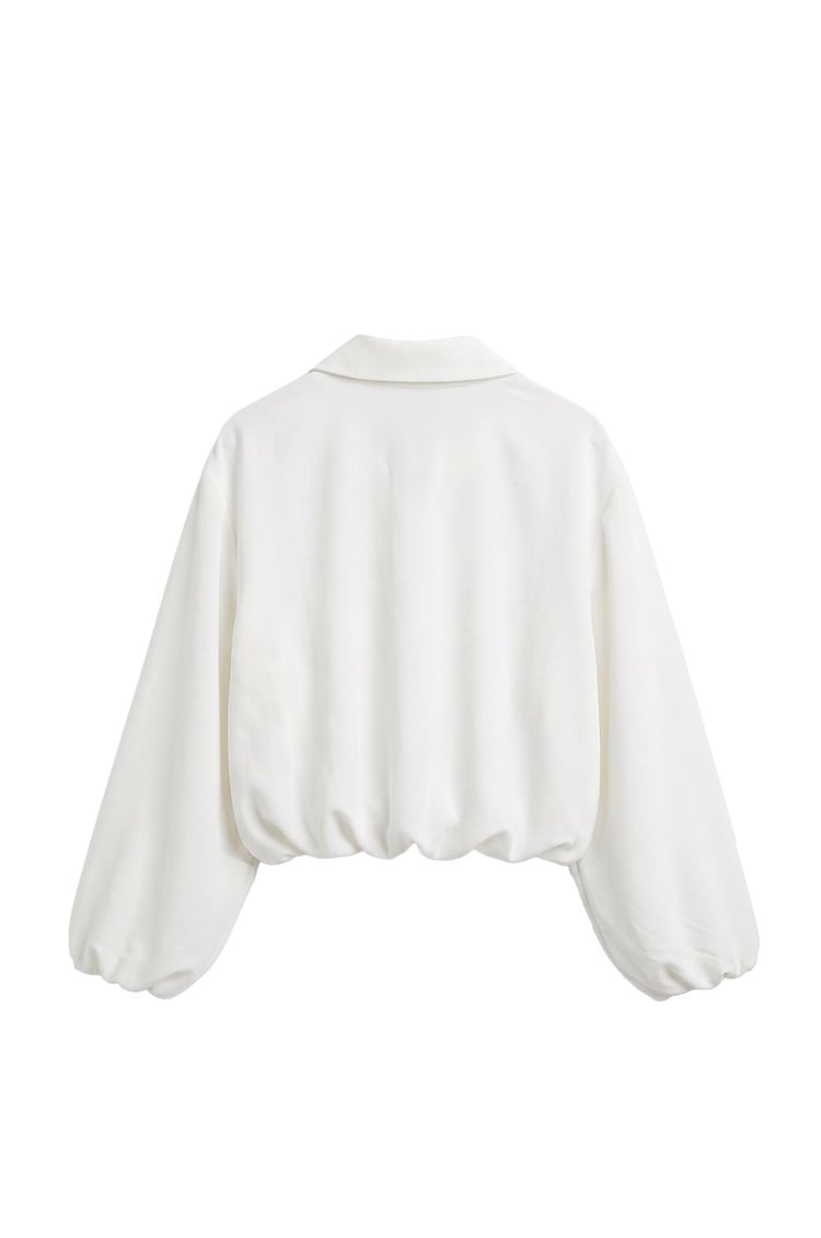Ekru Gaia Bomber Ceket Kemerli Pantolon Takım
