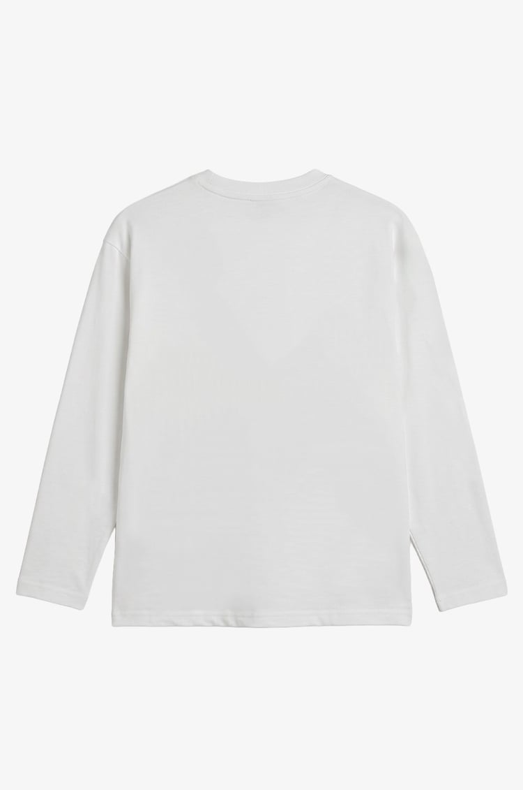 Ekru Kaplan Baskılı Sweatshirt