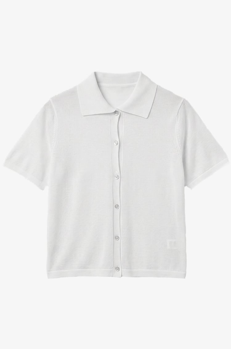 Ekru Reyna Polo Yaka Hırka