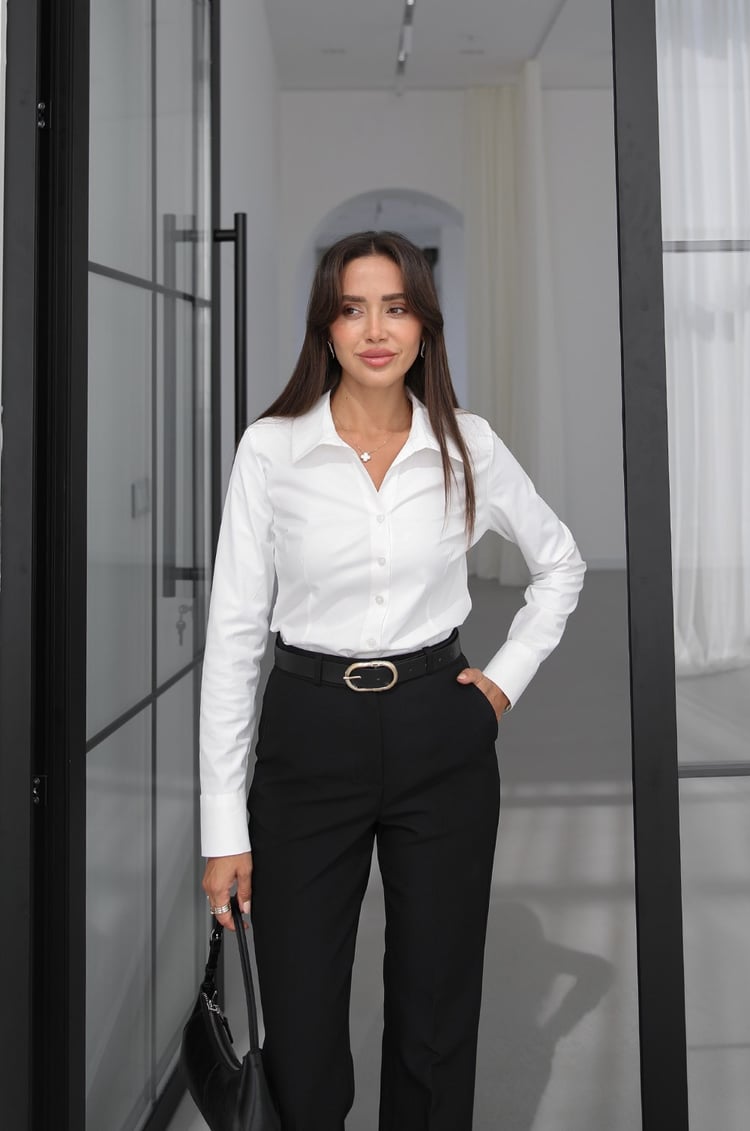 Ekru Slim Fit Gömlek
