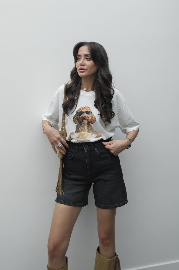 Füme Yıkamalı Fit Denim Şort