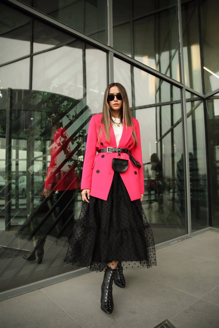 Fuşya Blazer Ceket