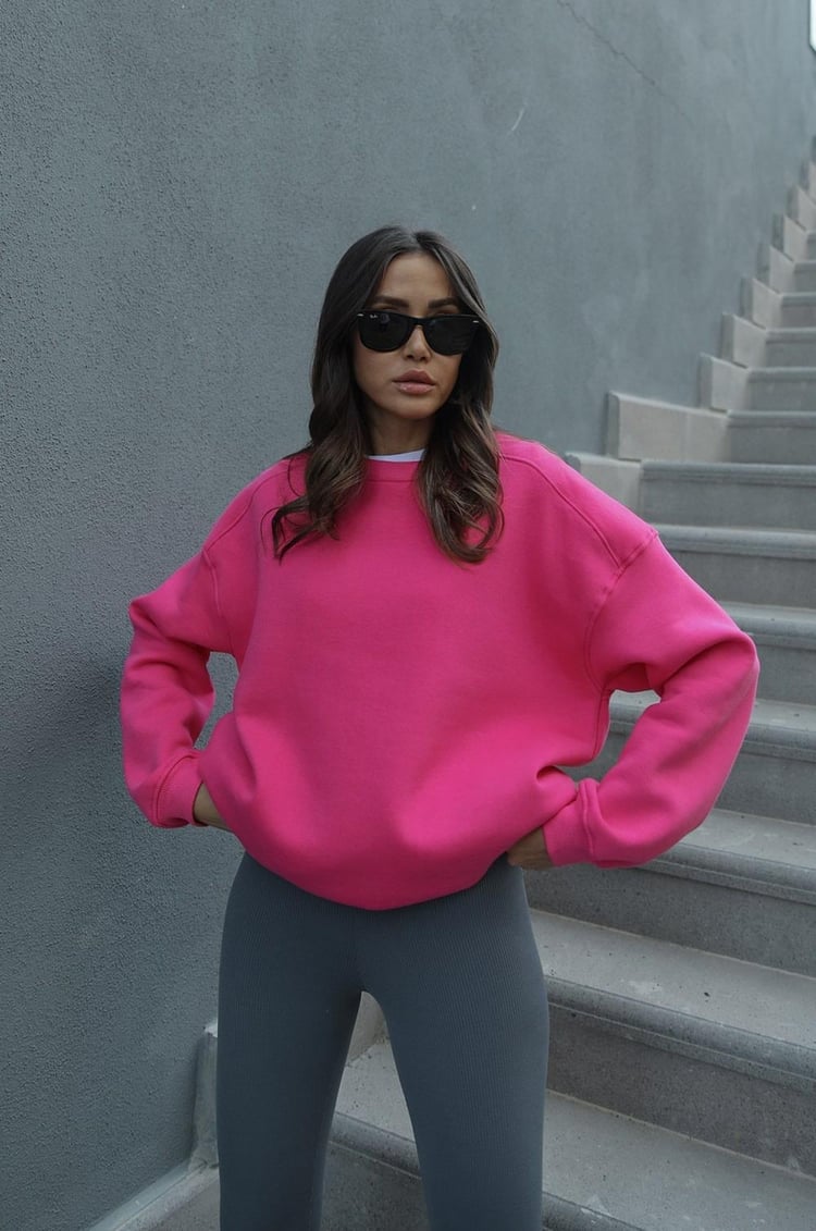 Fuşya Tove Basic Sweatshirt