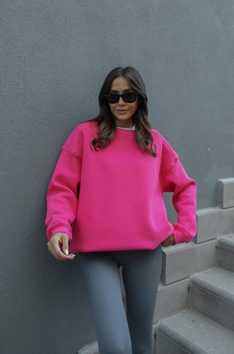 Fuşya Tove Basic Sweatshirt