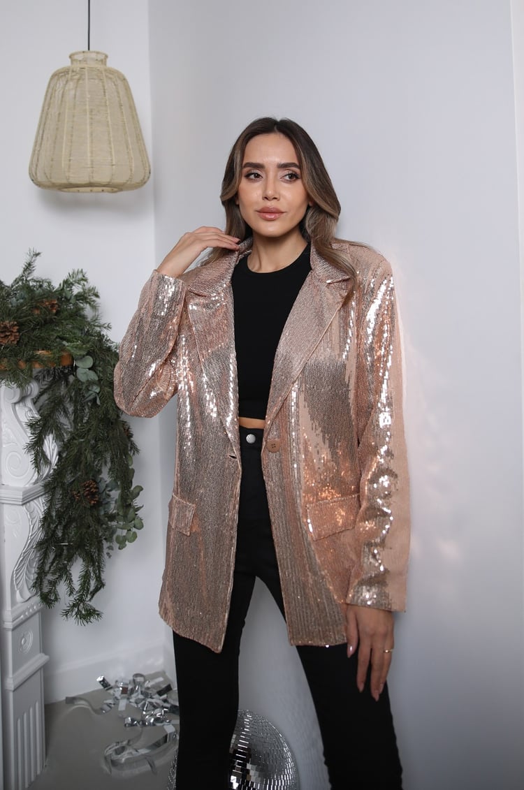 Gold Pullu Blazer Ceket