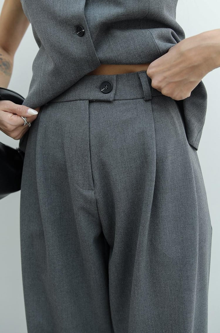 Gri Dory Palazzo Pantolon
