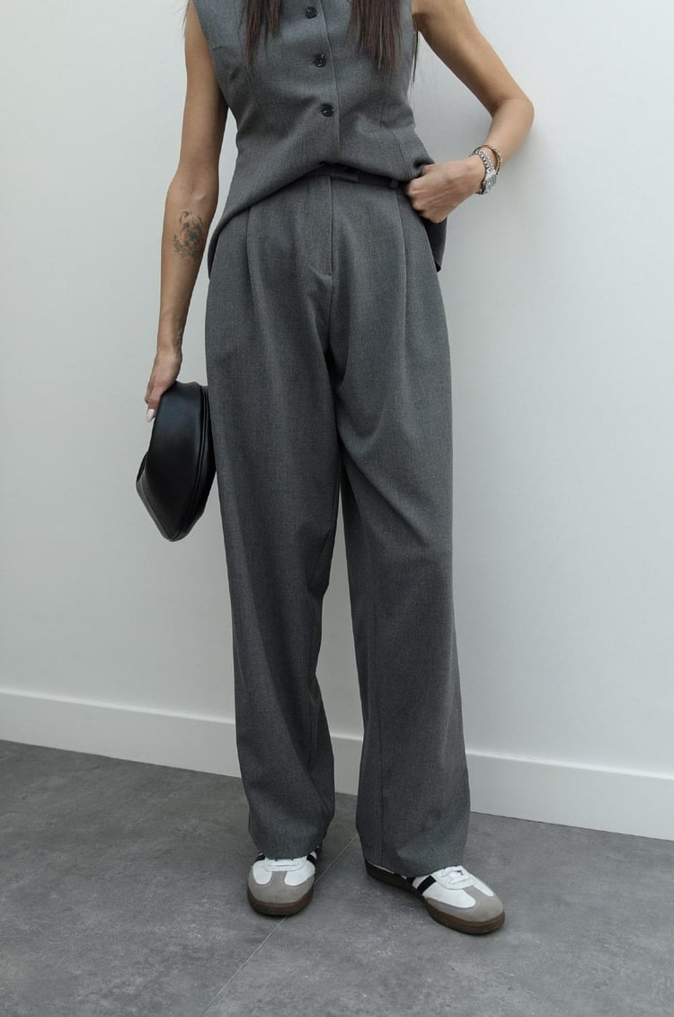 Gri Dory Palazzo Pantolon