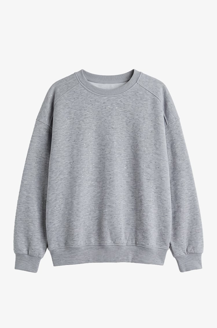 Gri Simli Sweatshirt