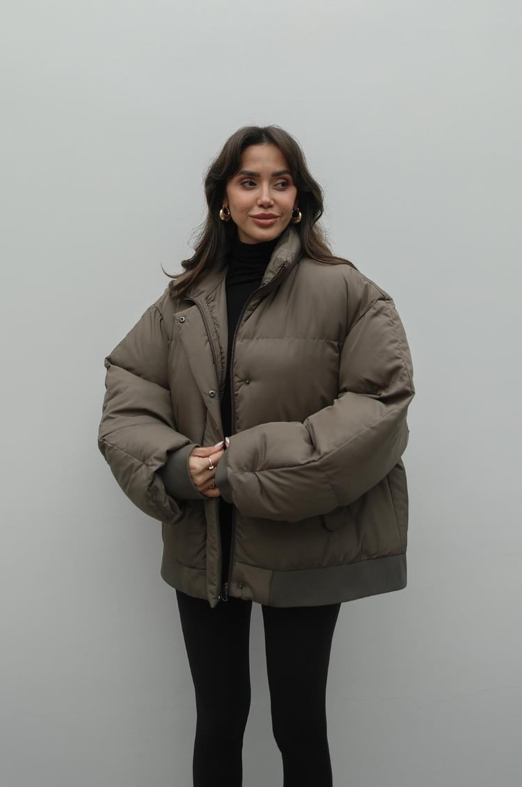 Haki Puffer Mont