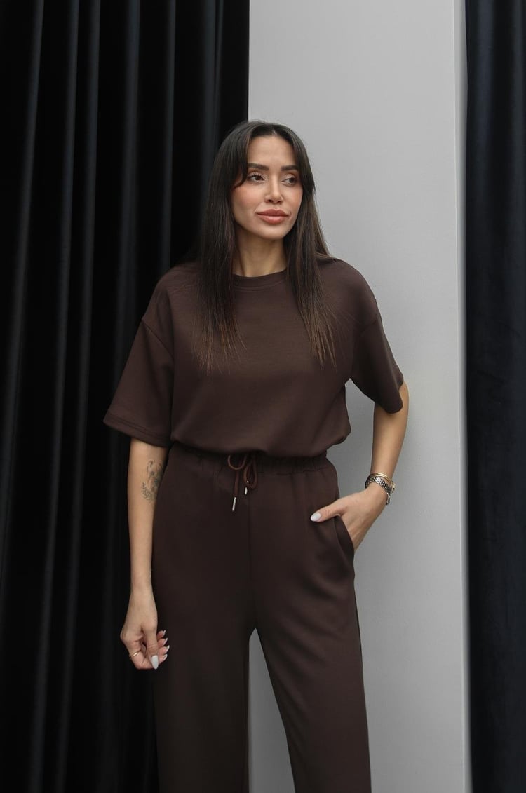 Kahverengi Darcy Modal Eşofman Takım