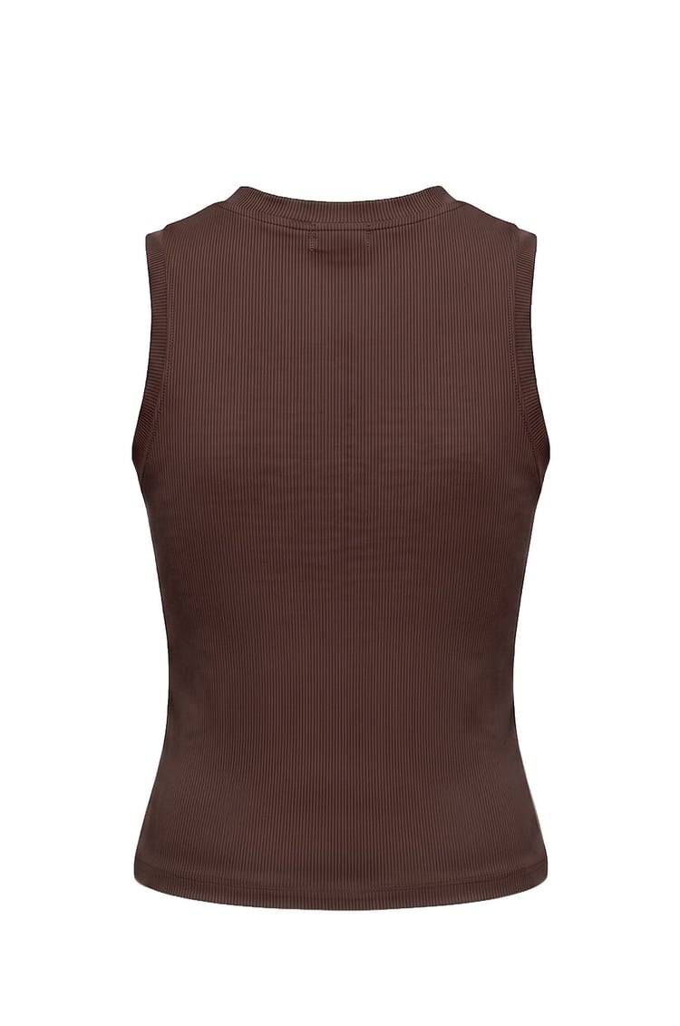 Kahverengi Halter Yaka Fitilli Atlet
