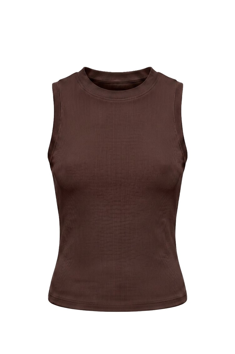 Kahverengi Halter Yaka Fitilli Atlet