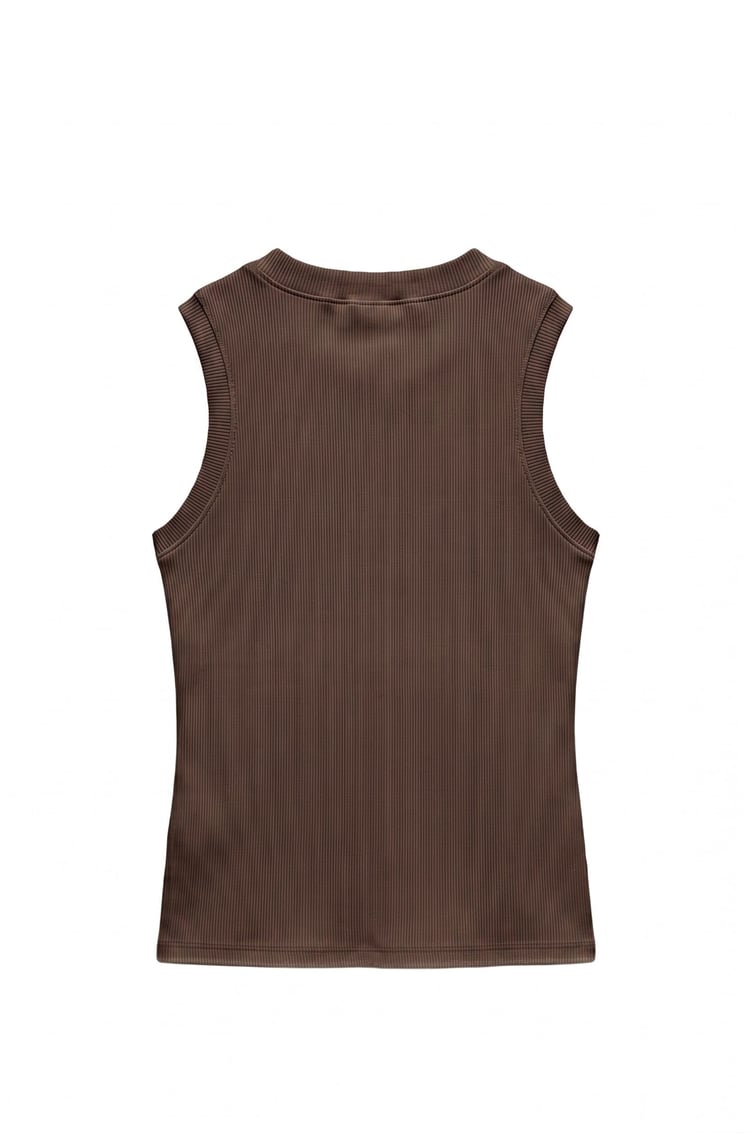 Kahverengi Halter Yaka Fitilli Atlet