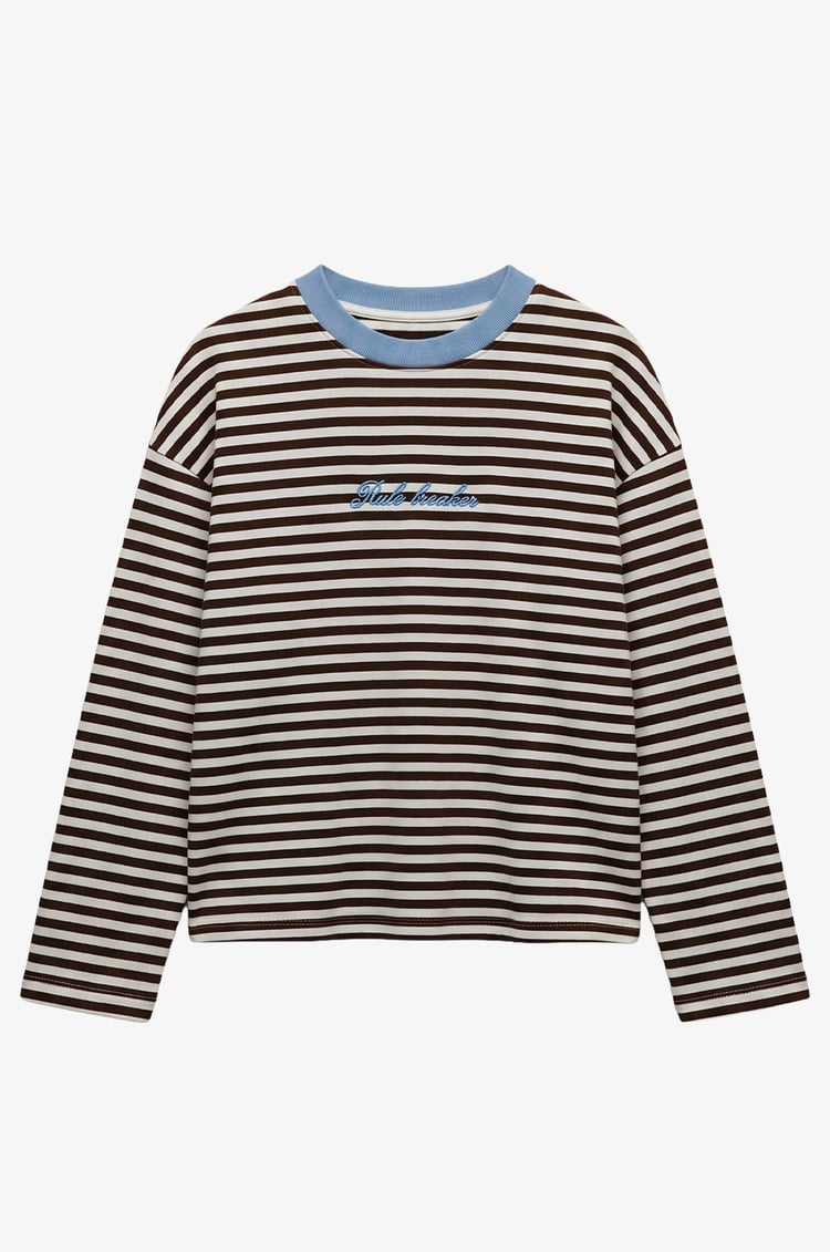 Kahverengi Rule Breaker İşlemeli Sweatshirt