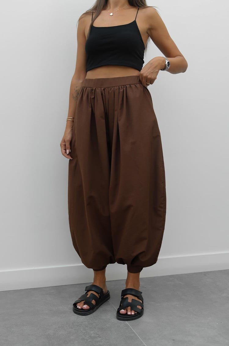 Kahverengi Şalvar Pantolon