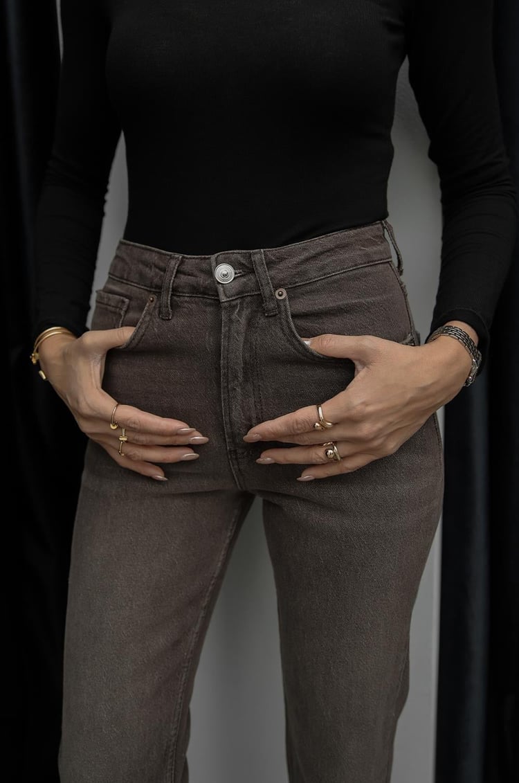 Kahverengi Sonny Yıkamalı Boy Fit Jean