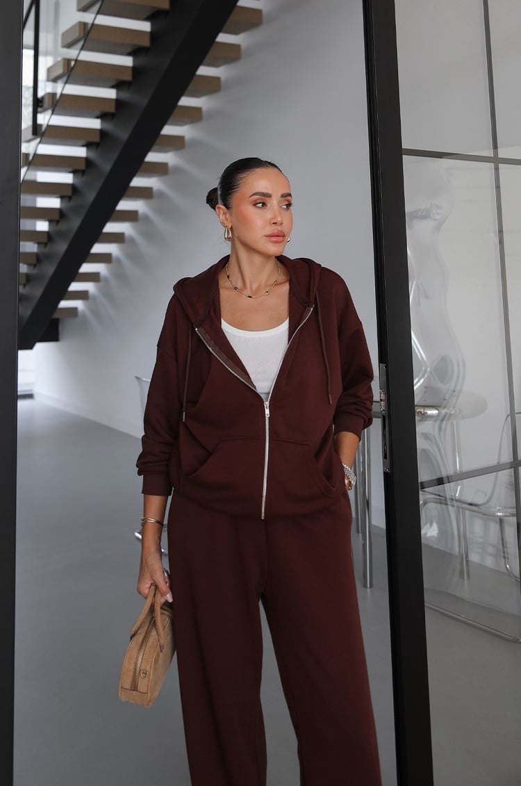 Kahverengi Vedra Sweat Eşofman Takım