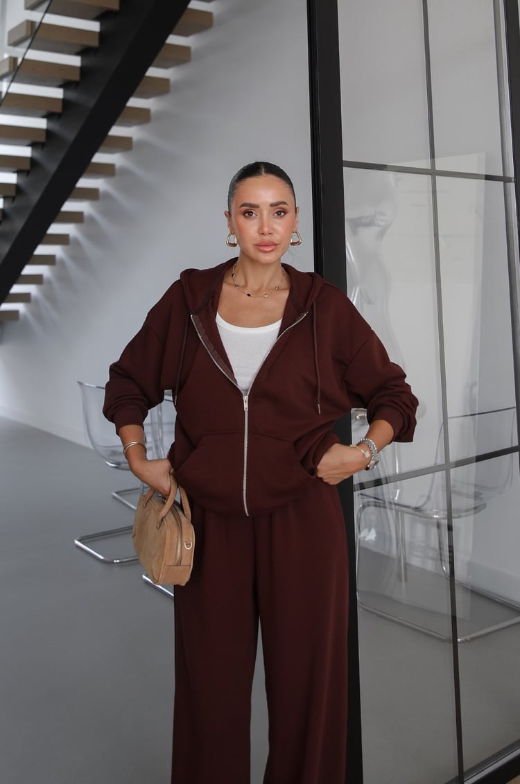 Kahverengi Vedra Sweat Eşofman Takım