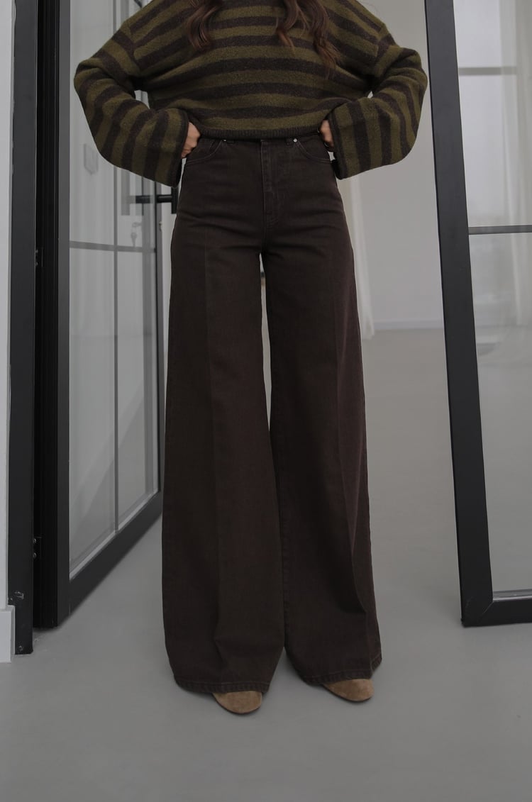 Kahverengi Zoya Wide Leg Jean