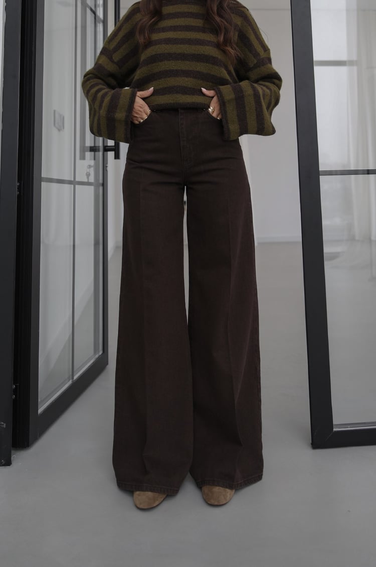 Kahverengi Zoya Wide Leg Jean