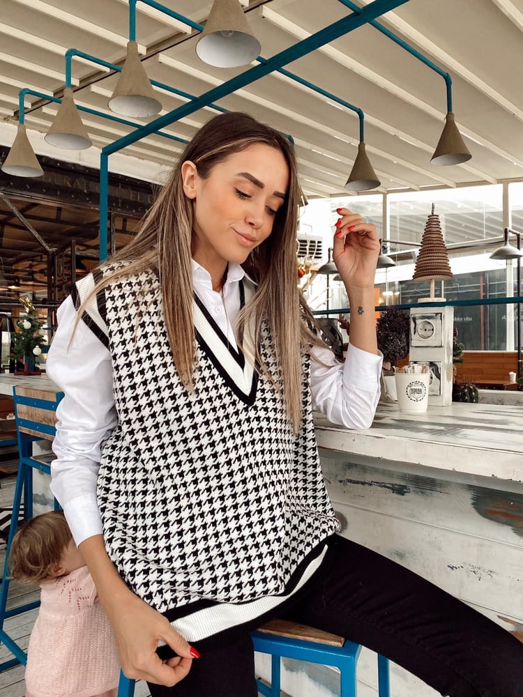 Kazayağı Desenli Süveter