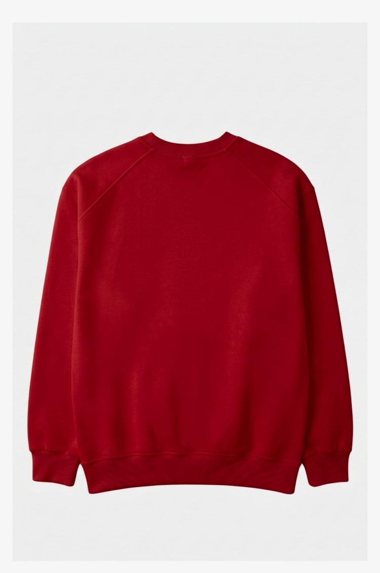 Kırmızı 1979 Teddy Baskılı Sweatshirt