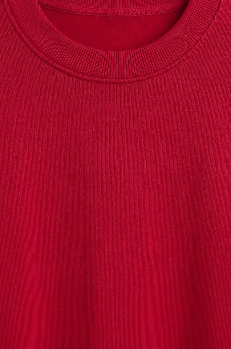 Kırmızı Lana Basic Sweatshirt