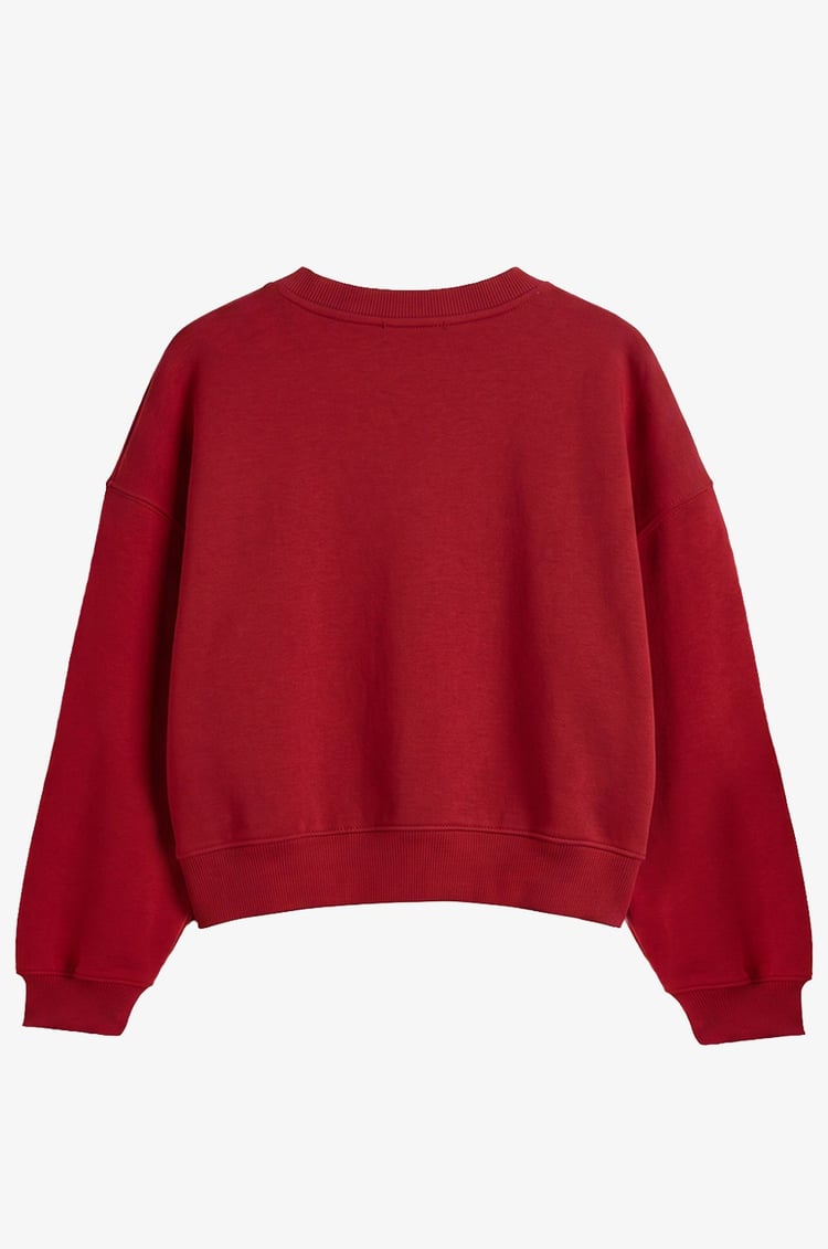 Kırmızı Lana Basic Sweatshirt