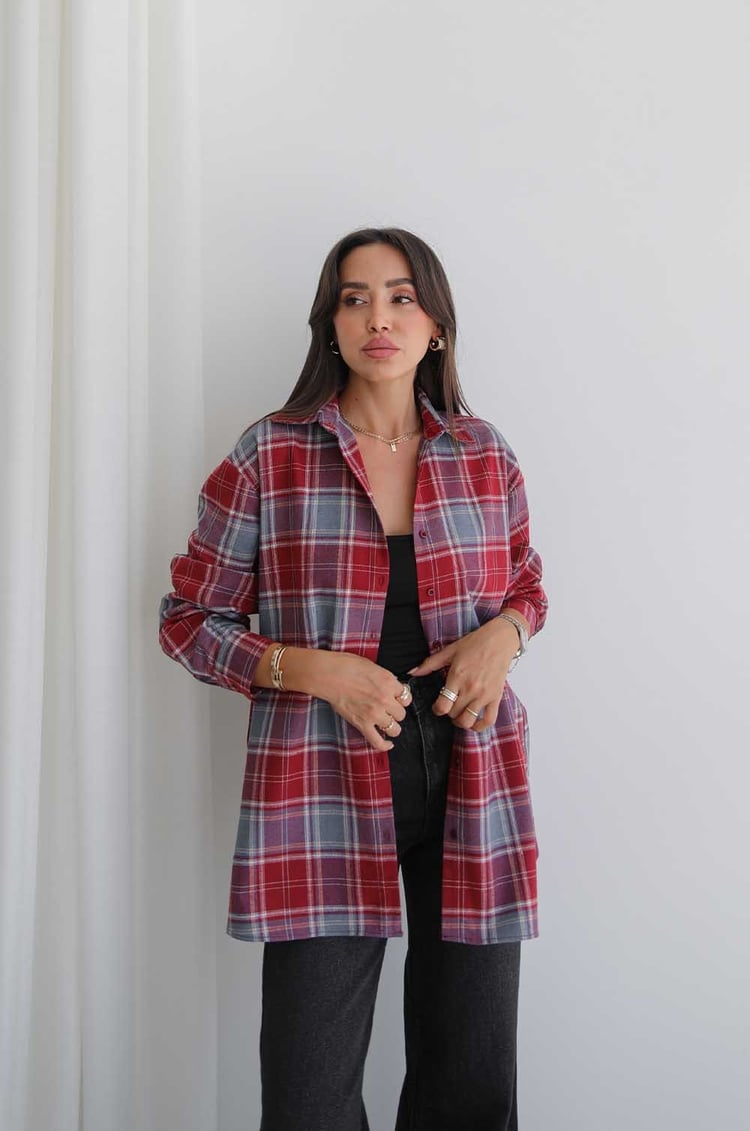 Kırmızı Plaid Oduncu Ekose Gömlek