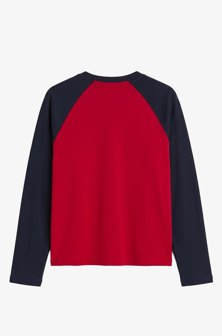 Kırmızı Reglan Kol Sweatshirt