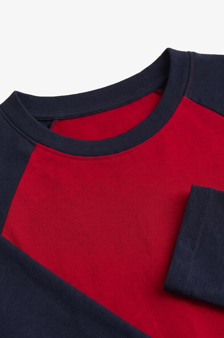 Kırmızı Reglan Kol Sweatshirt