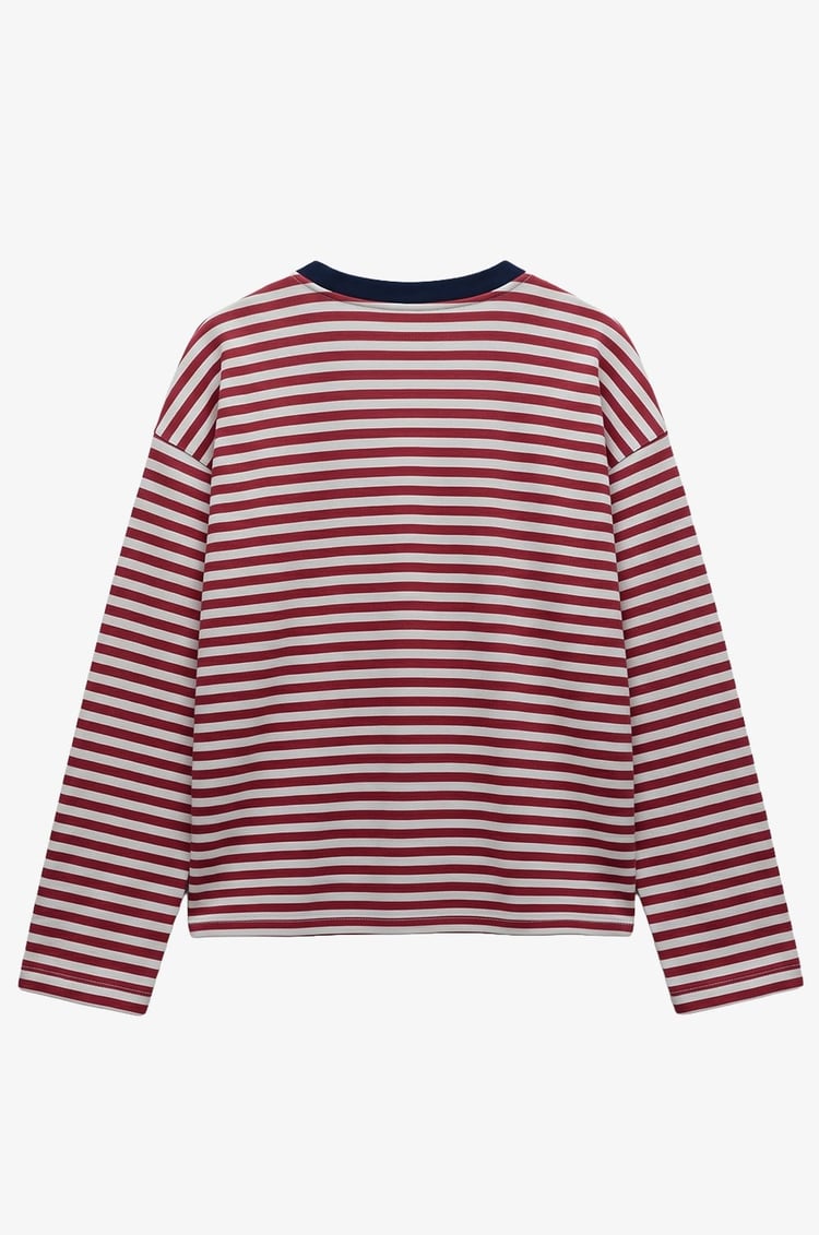Kırmızı Rule Breaker İşlemeli Sweatshirt