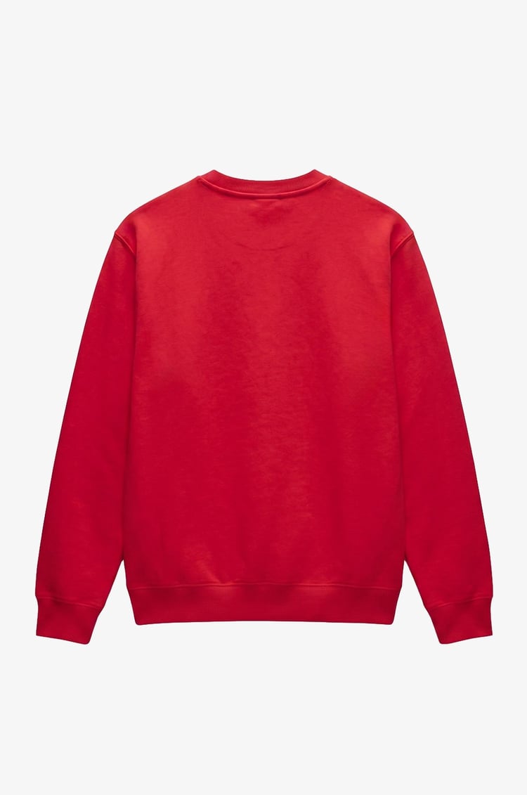 Kırmızı St Moritz Baskılı Sweatshirt