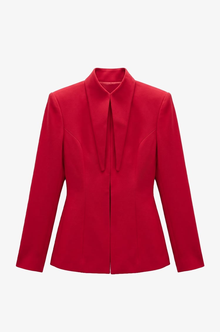 Kırmızı Tailored Kesim Fit Ceket Etek Takım