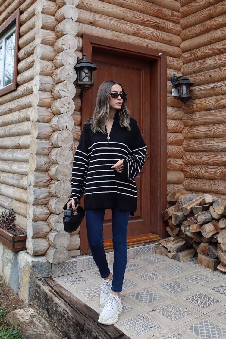 Koyu Laci Ultra Likralı Skinny Jean