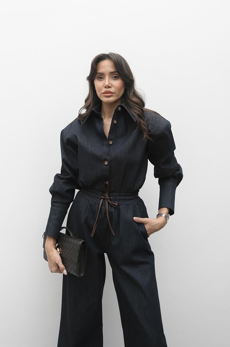 Koyu Lacivert Badler Denim Takım