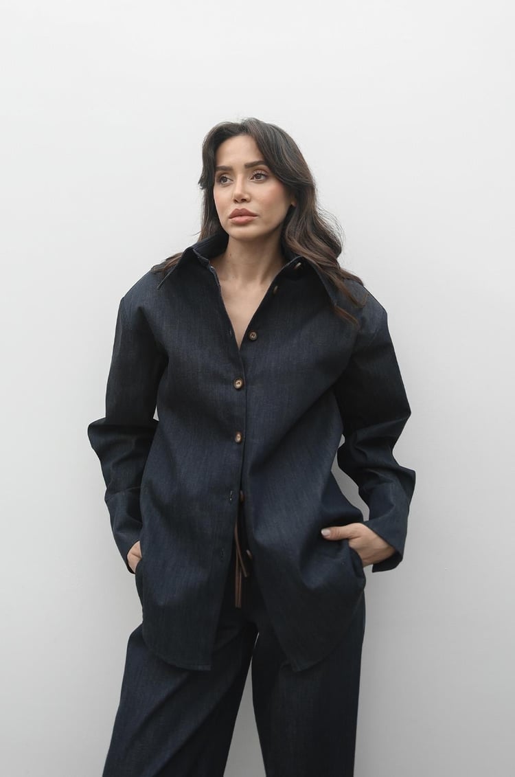 Koyu Lacivert Badler Denim Takım