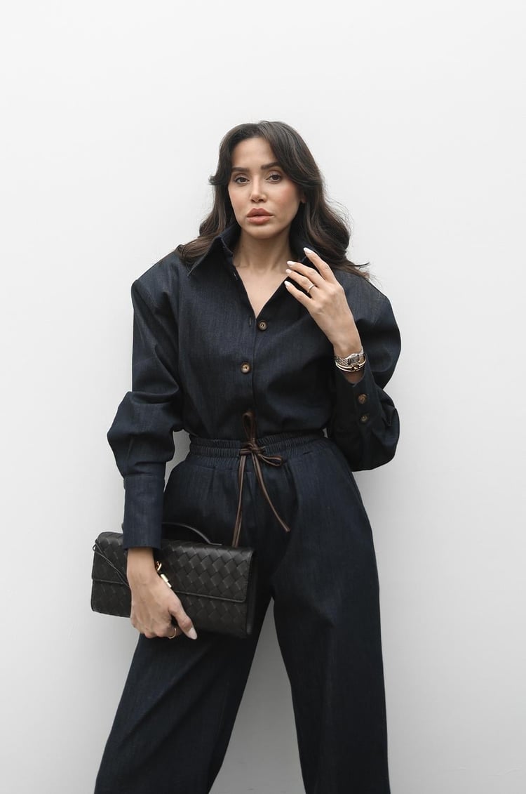 Koyu Lacivert Badler Denim Takım