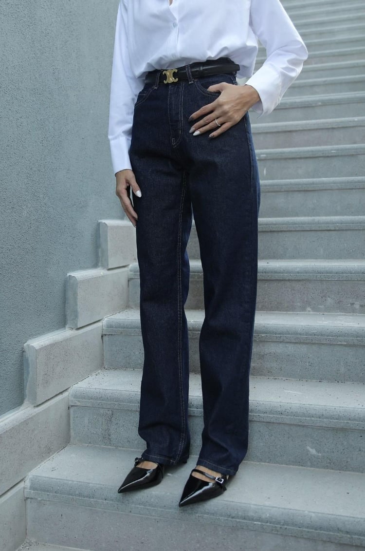 Koyu Lacivert Fit Straight Jean