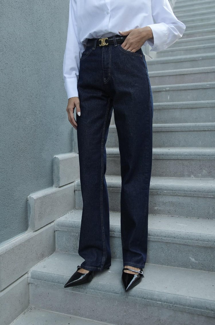 Koyu Lacivert Fit Straight Jean