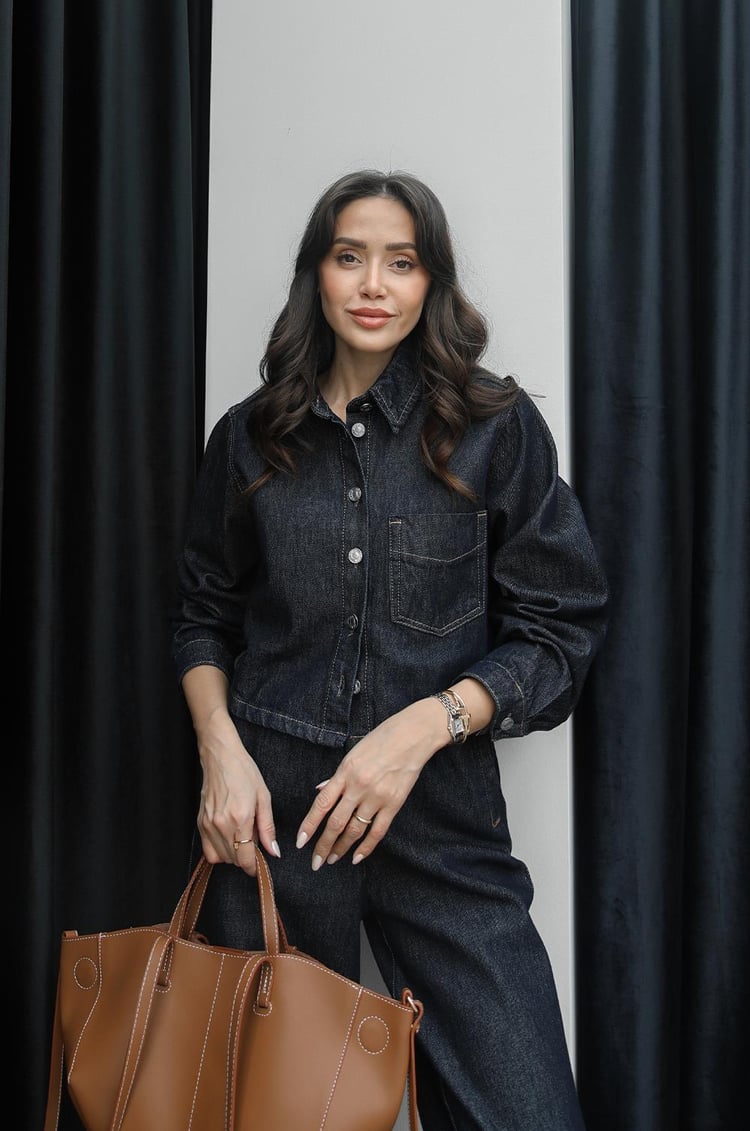 Koyu Mavi Tilly Denim Takım